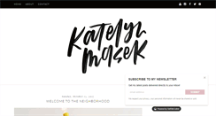 Desktop Screenshot of katelynmasek.com